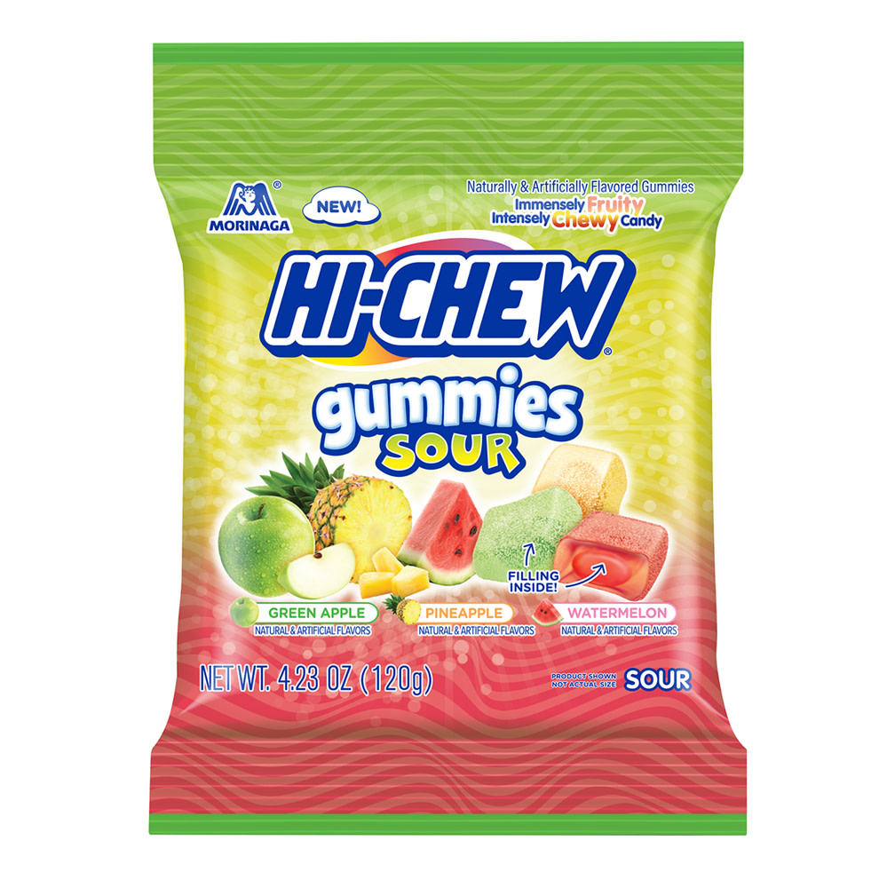 Hi-Chew Sour Fruit Gummies Peg Bag 4.23 oz