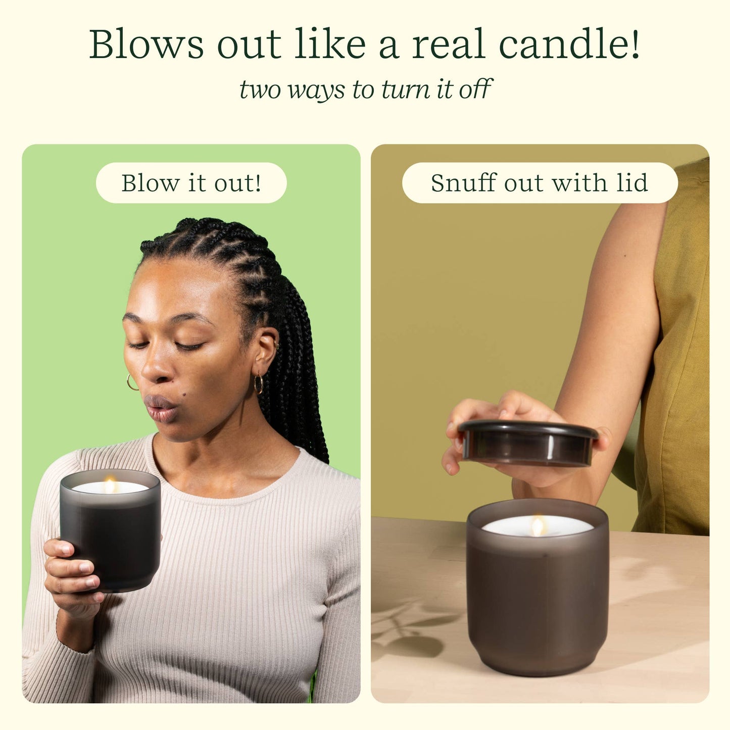 Flameless Candle Diffuser - Frosted Charcoal**SOLD OUT***