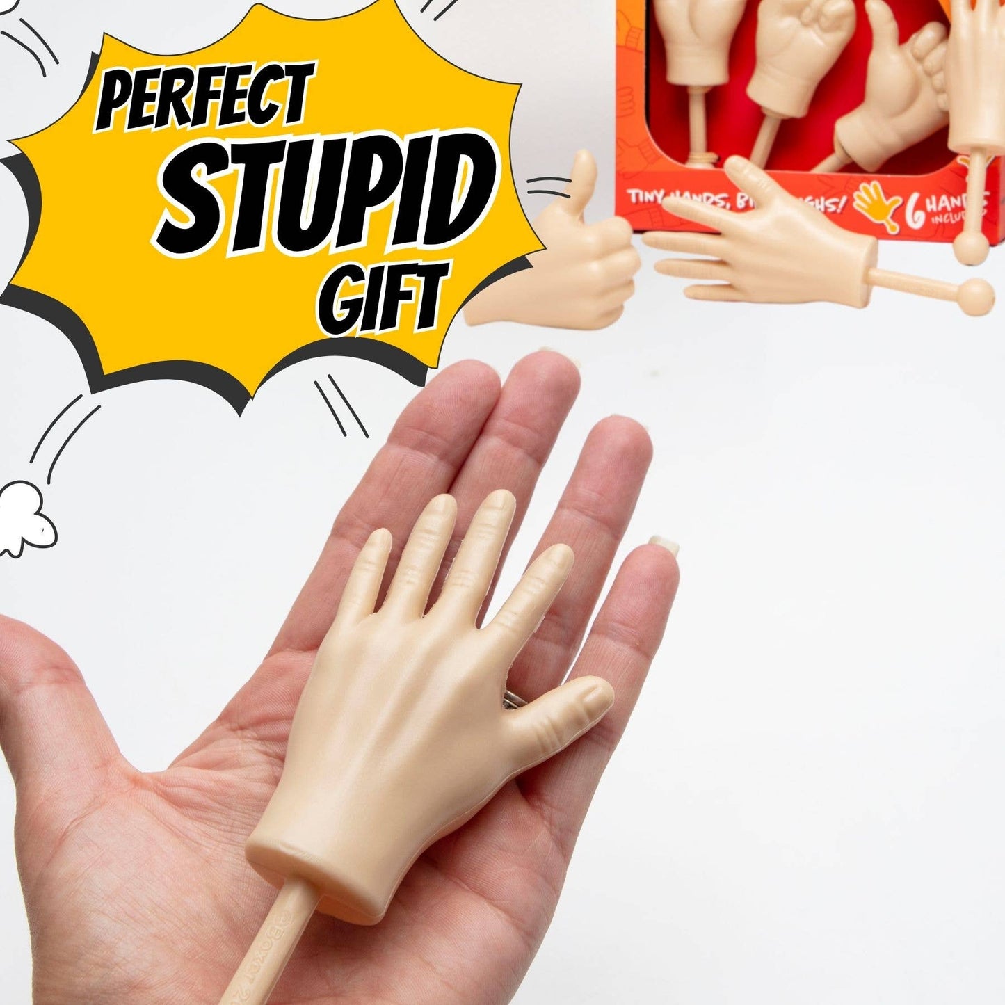 Tiny Hands on Sticks Prank