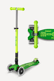 Micro Maxi Foldable LED Scooter Neon Green