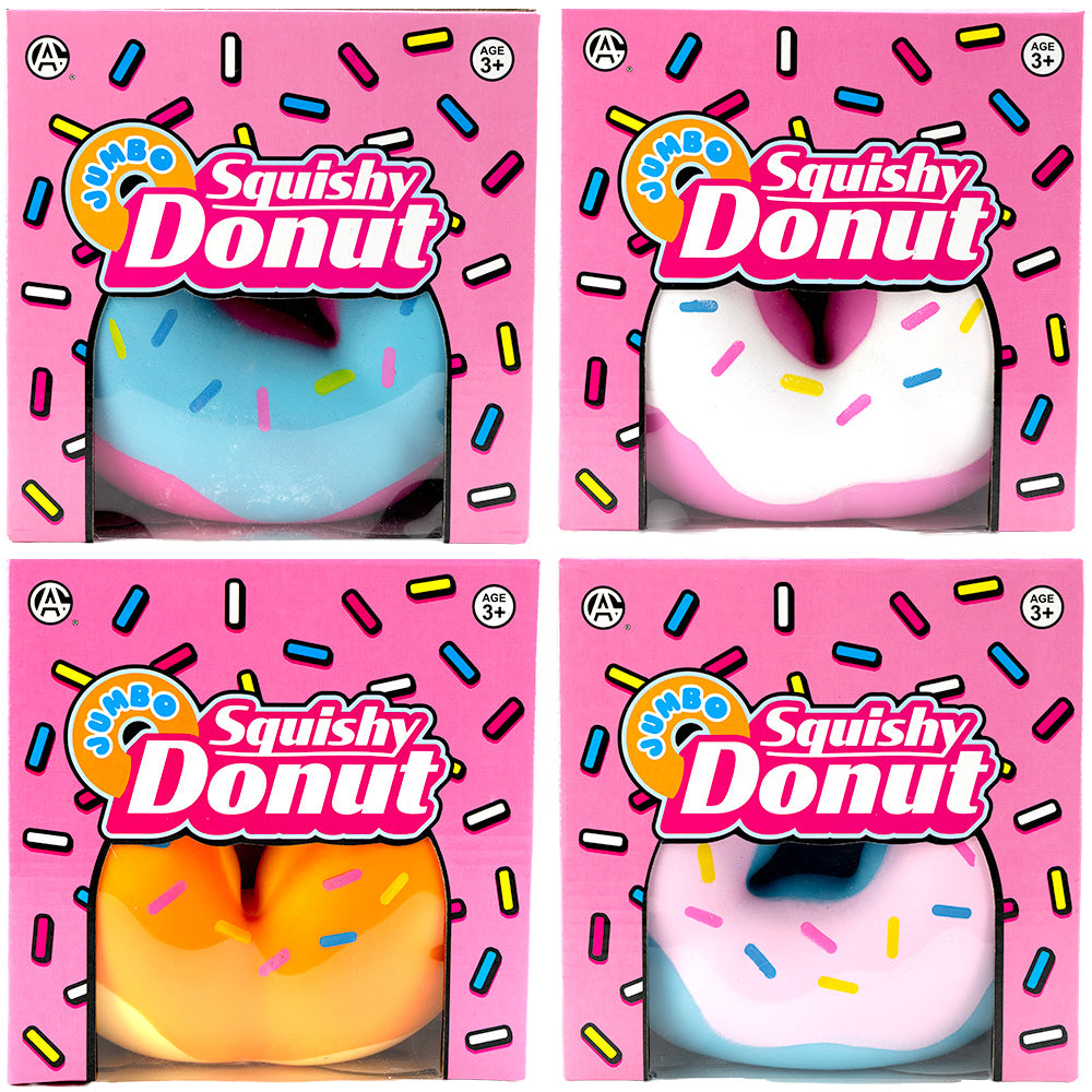 Jumbo Squishy Flour Filled Donut 6in Asst