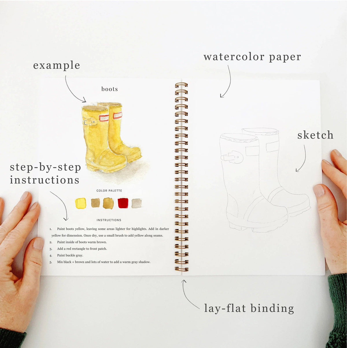 Garden watercolor workbook