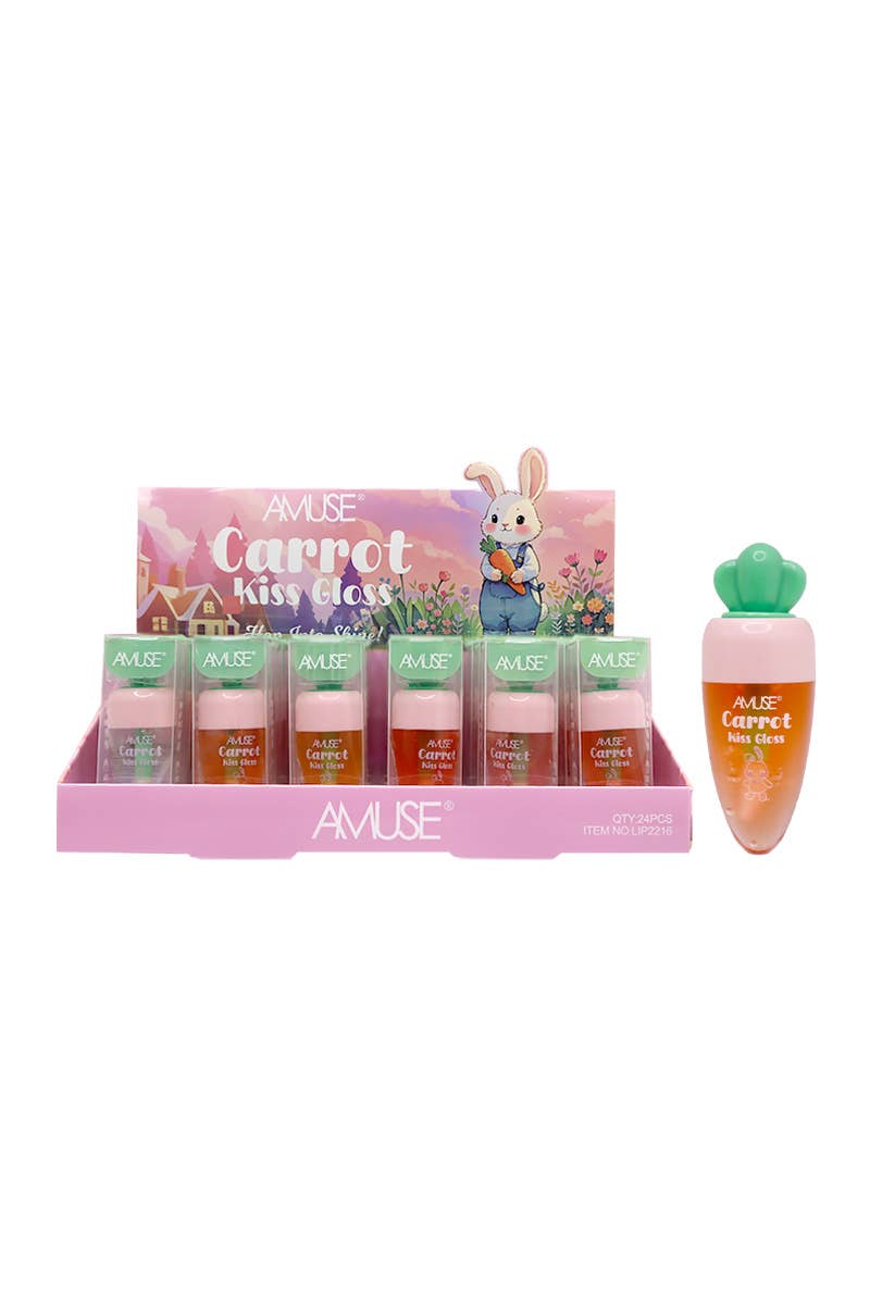 AMUSE LIP2216 Carrot Kiss Hydrating Lip Gloss - 24pc