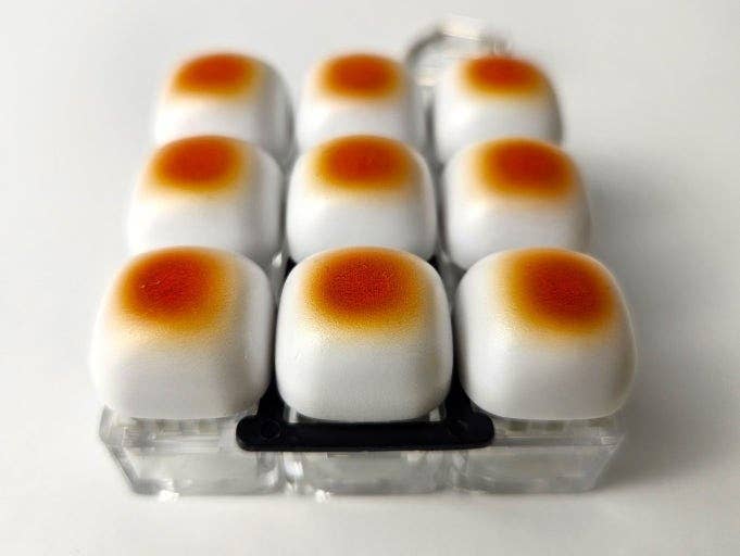 9-Key Toast Bread Keyboard Clicker Keychain