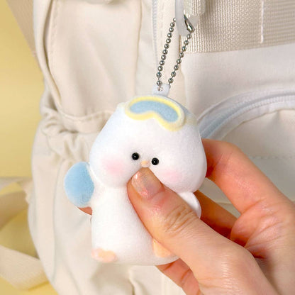 Soft Fluffy Duck Squishy Keychain