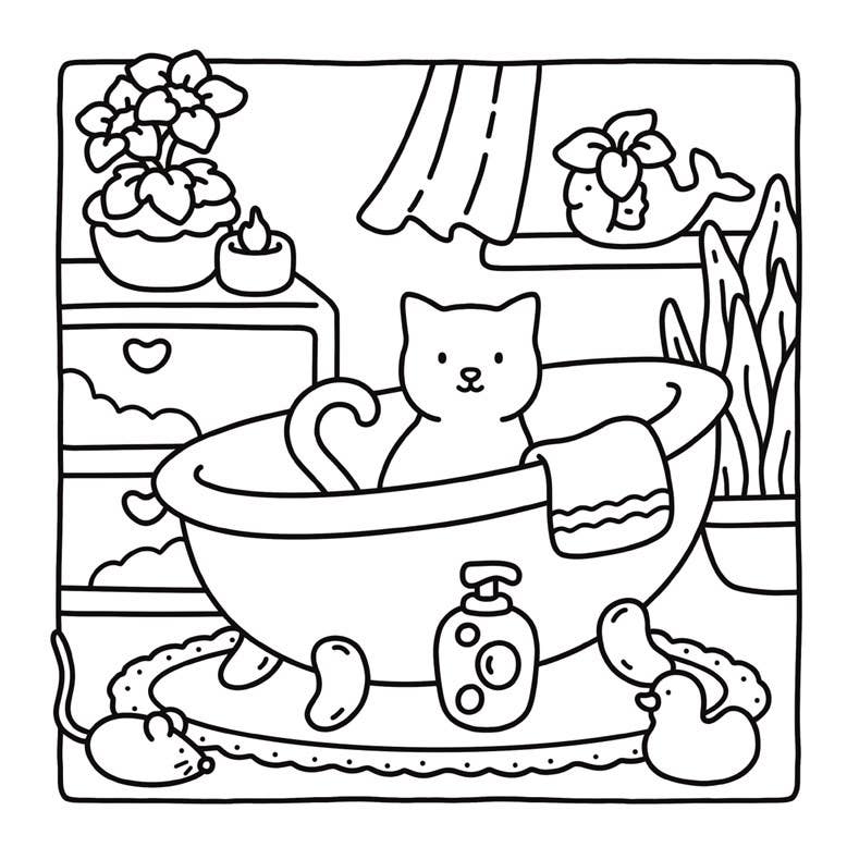 Cat Moments: Meow Life Coloring Book: Hikaru Kotz
