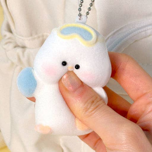 Soft Fluffy Duck Squishy Keychain