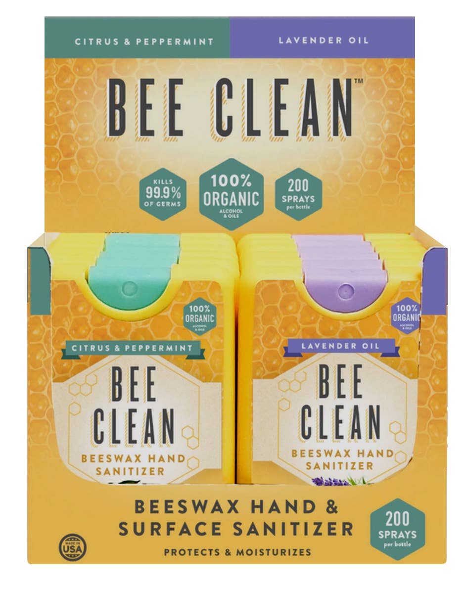 Organic Beeswax Bee Clean Hand Sanitizer Spray 12 pack