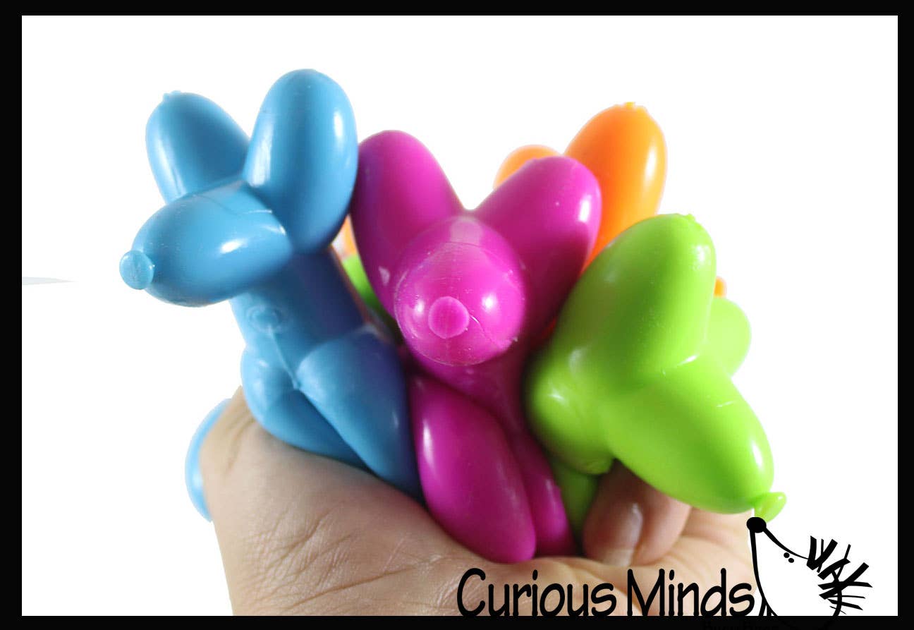 Mini Balloon Dog Doh Filled Stress Ball - Cute Squishy