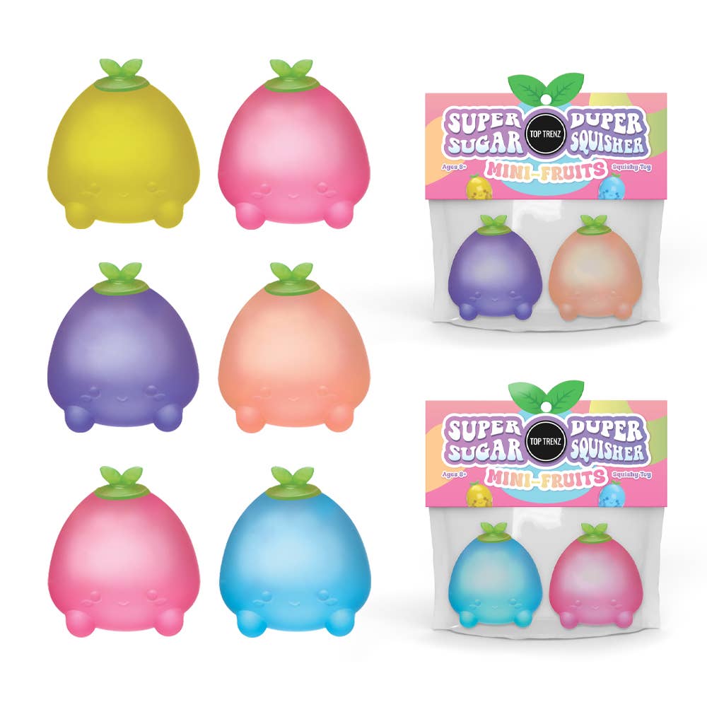 Super Duper Sugar Squisher - Mini Fruits 2 Pack set