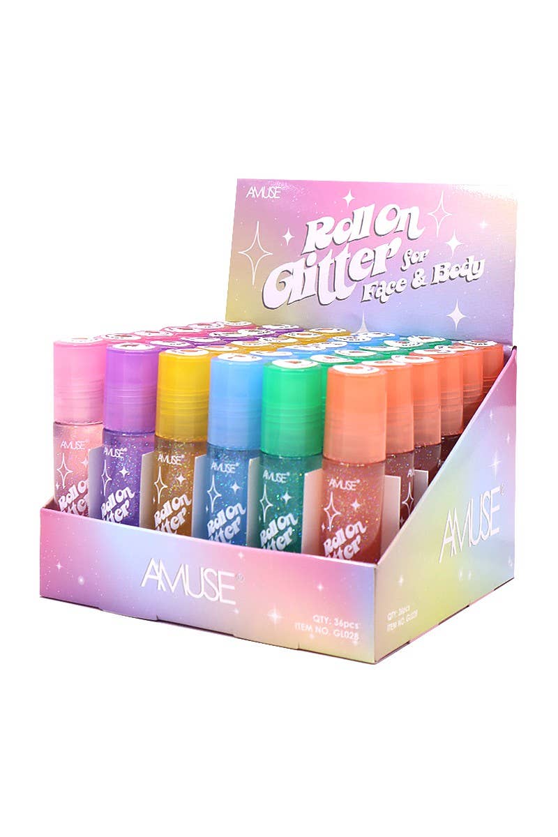 Amuse GL028 Roll on Glitter for face & Body - 36 pcs