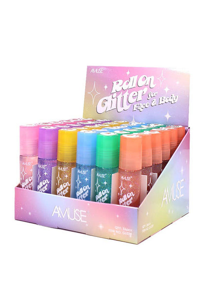 Amuse GL028 Roll on Glitter for face & Body - 36 pcs