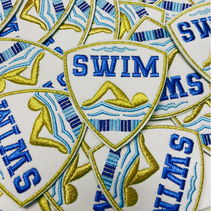 3" SWIM  -  Embroidered Hat Patch