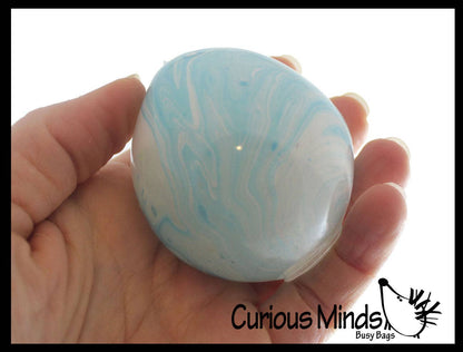 1 Easter Egg Soft Squishy Doh Ball - Marbled Egg Shaped