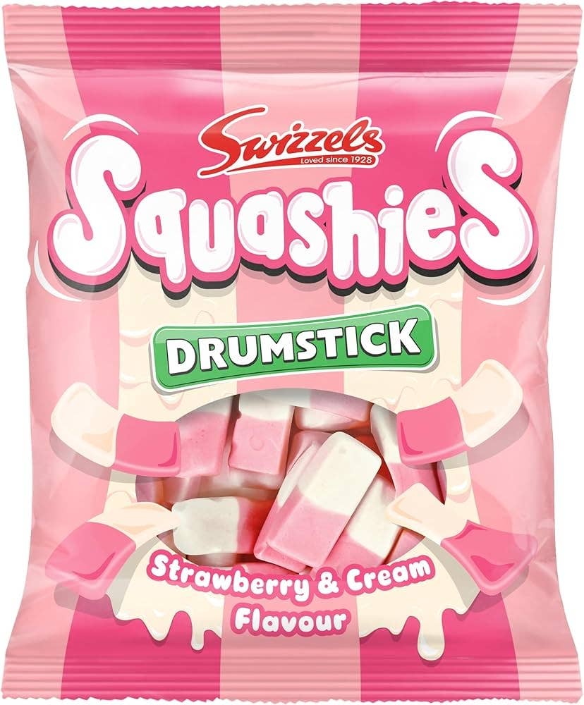 Swizzels Drumstick Squashies Strawberry Cream 140g