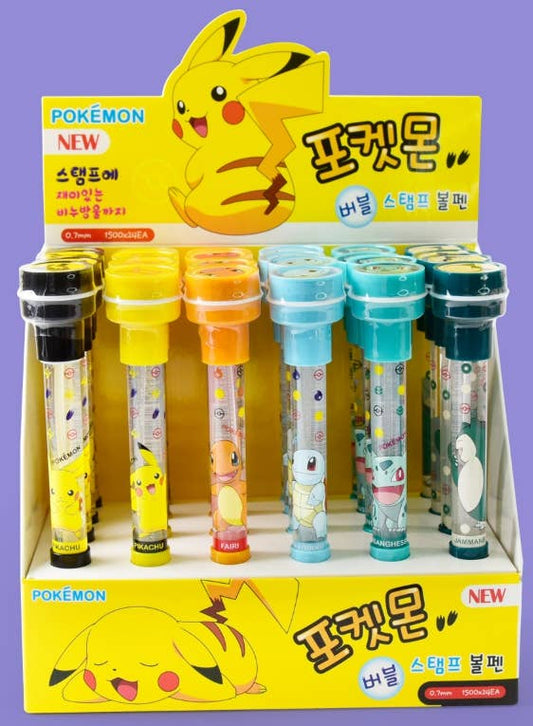 Pokémon Bubble Stamp + Ballpoint Pen + Bubble Wand