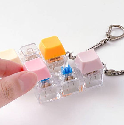 Trending DIY Keyboard Keychain Kit – Clickable 3-Keycap Set!