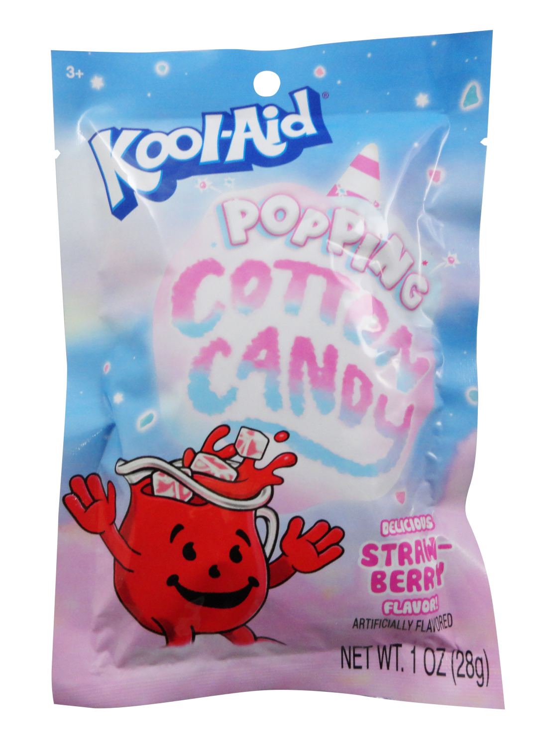 Kool-Aid Popping Gum Cotton Candy STRAWBERRY 1 oz Bag