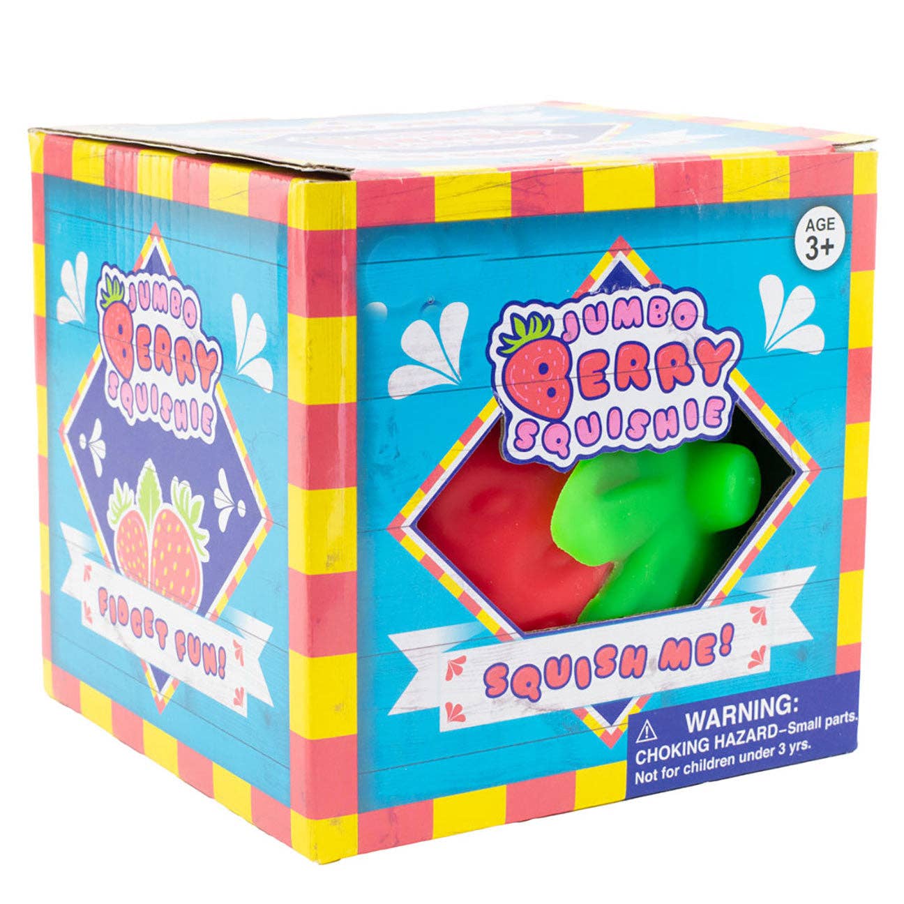 1 Jumbo Doh Filled Strawberry - Soft Stress Squishy Ball