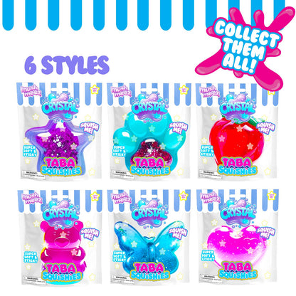Taba Squishies Mushmeez Crystal Clear