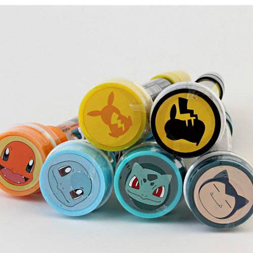 Pokémon Bubble Stamp + Ballpoint Pen + Bubble Wand