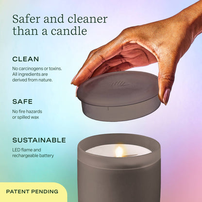 Flameless Candle Diffuser -  Frosted Charcoal**SOLD OUT***