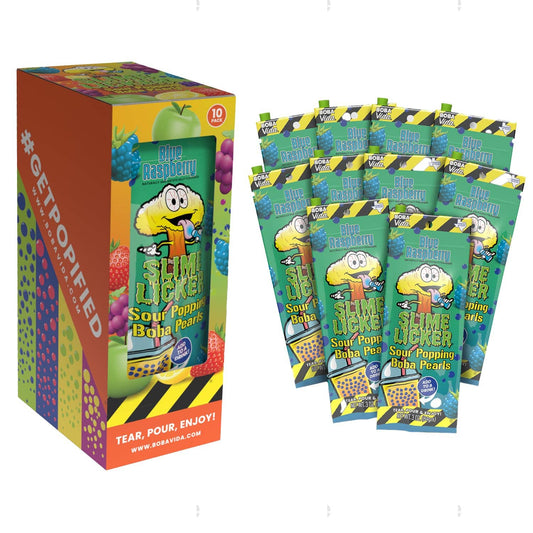 Boba Vida Slime Licker Sour Popping Boba Pearls Blue Raspberry