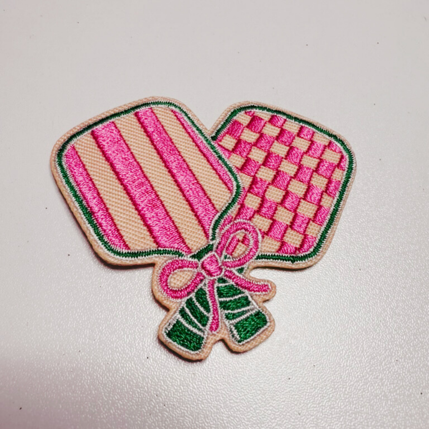 2.5" Pickleball Paddle  -  Embroidered Hat Patch