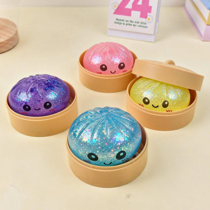 Mystery Squishy Dumpling Bao Bun Fidget Toy-random color
