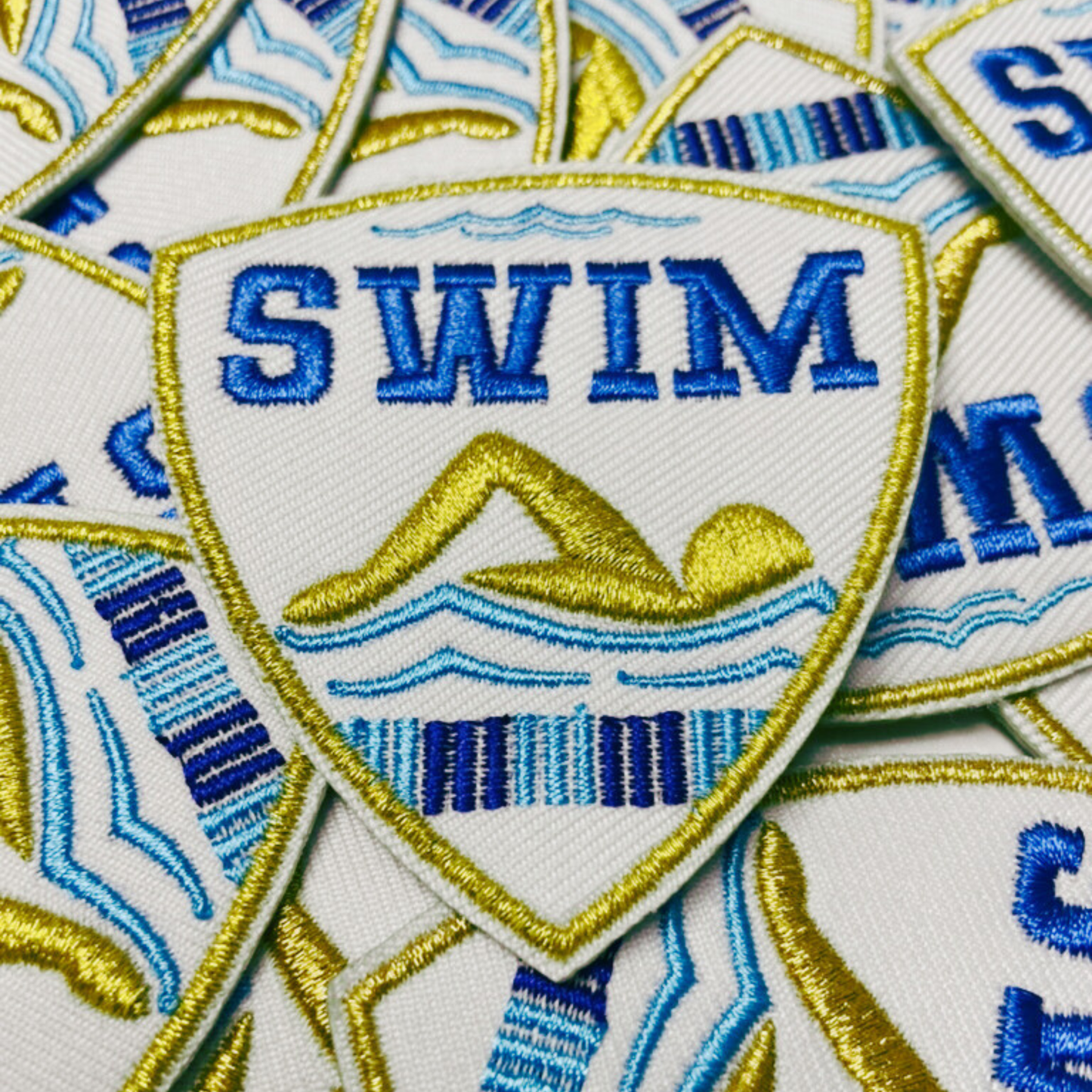 3" SWIM  -  Embroidered Hat Patch