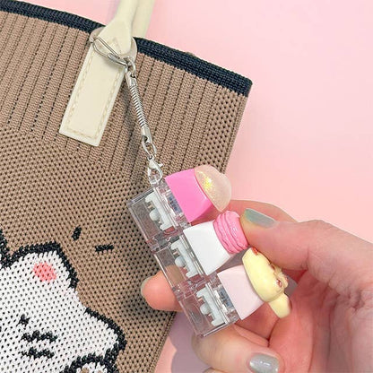 Trending DIY Keyboard Keychain Kit – Clickable 3-Keycap Set!