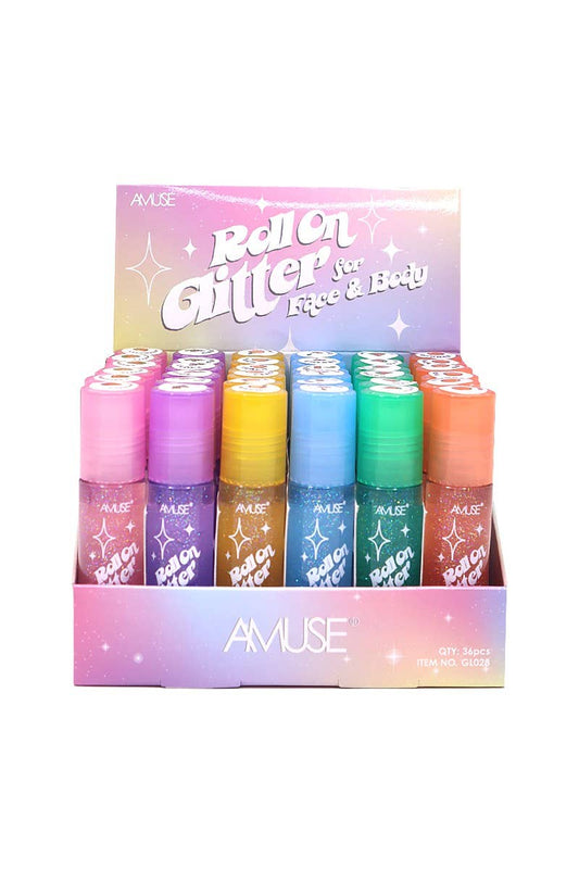 Amuse GL028 Roll on Glitter for face & Body - 36 pcs