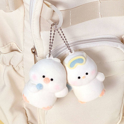 Soft Fluffy Duck Squishy Keychain