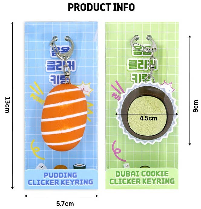 YumYum Dessert Clicker Keychain- Stress Relief Fidget