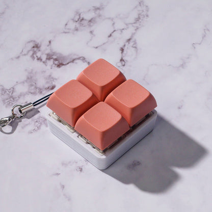 4 Key Square Clicky Sound Keyboard Fidget Keychain