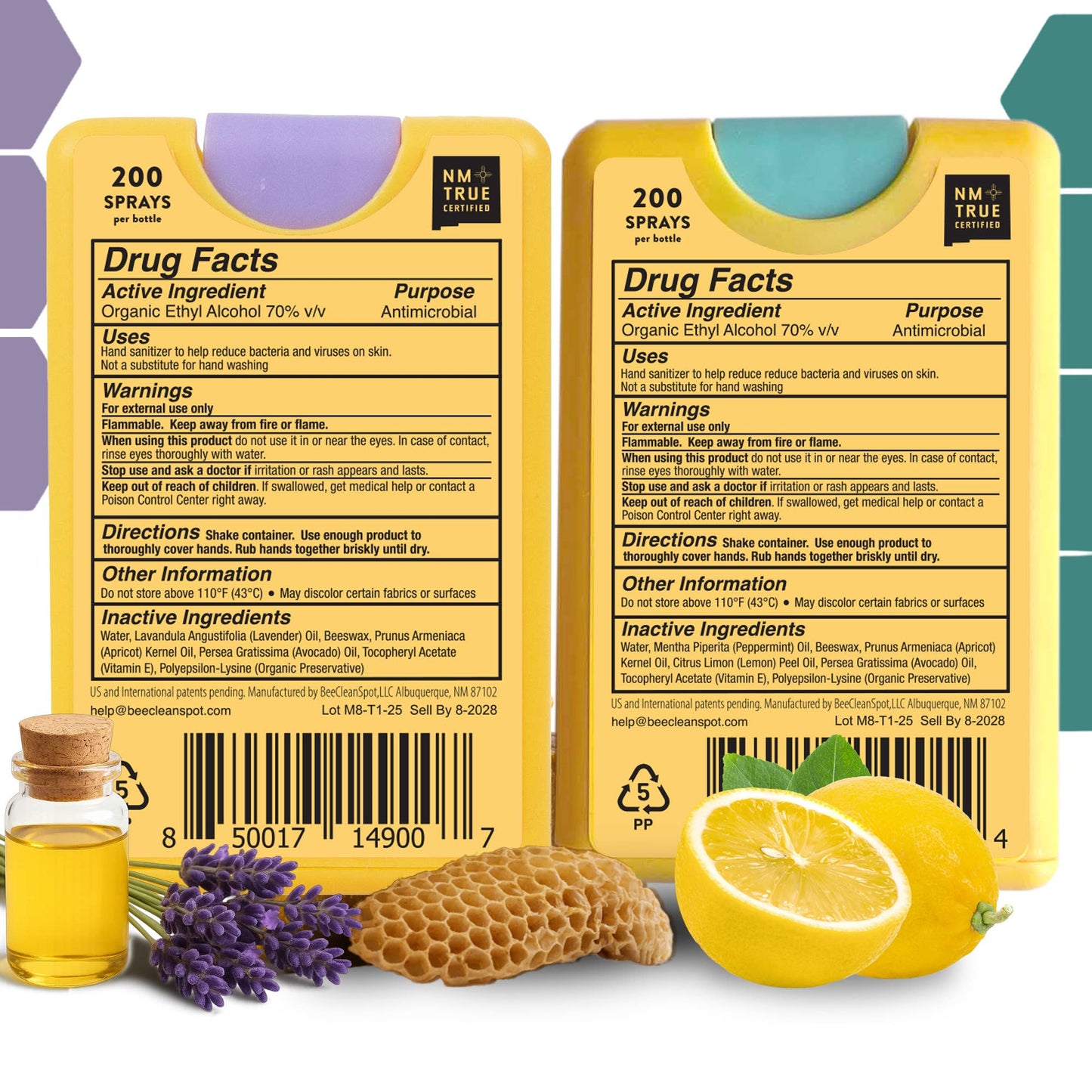 Organic Beeswax Bee Clean Hand Sanitizer Spray 12 pack