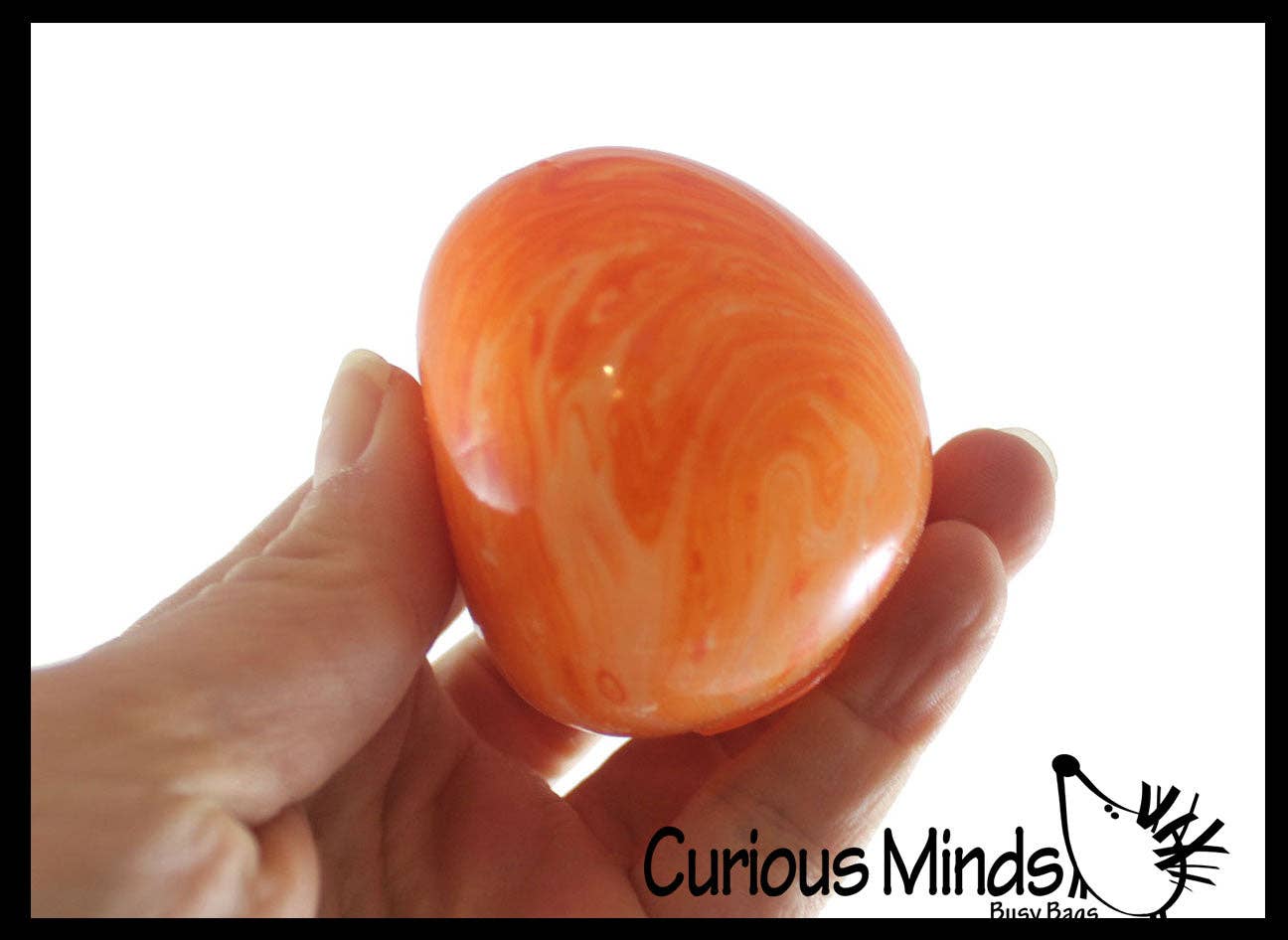 1 Easter Egg Soft Squishy Doh Ball - Marbled Egg Shaped