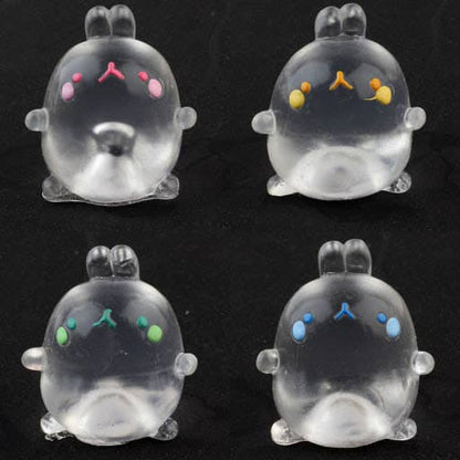 Molang Clear Mochi Squishy Figure Fidget Toy