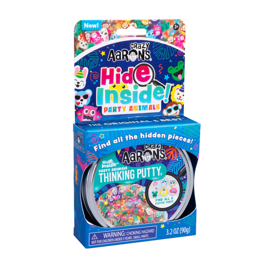 Crazy Aaron's 4" Hide Inside Thinking Putty - Party Animals