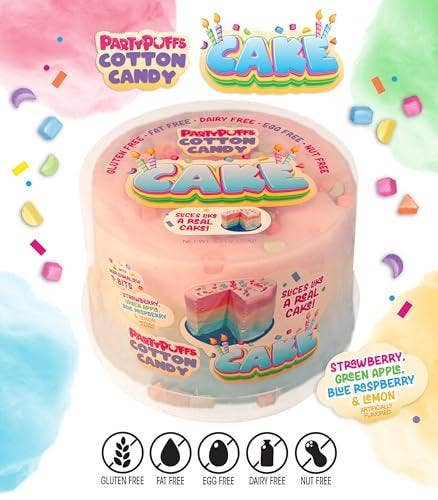 Party Puffs 4.2 Oz Tub Cotton Candy Cake Tub