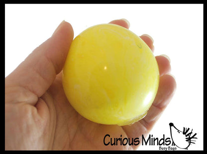 1 Easter Egg Soft Squishy Doh Ball - Marbled Egg Shaped