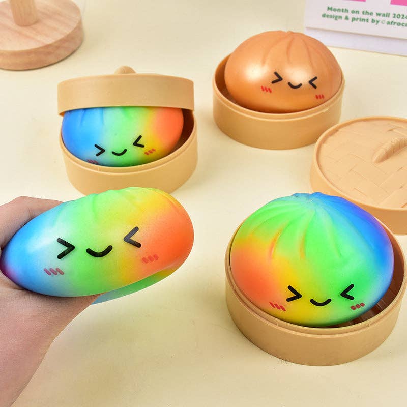 Mystery Squishy Dumpling Bao Bun Fidget Toy-random color