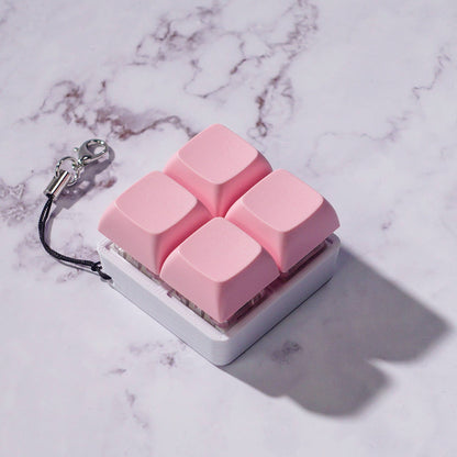 4 Key Square Clicky Sound Keyboard Fidget Keychain