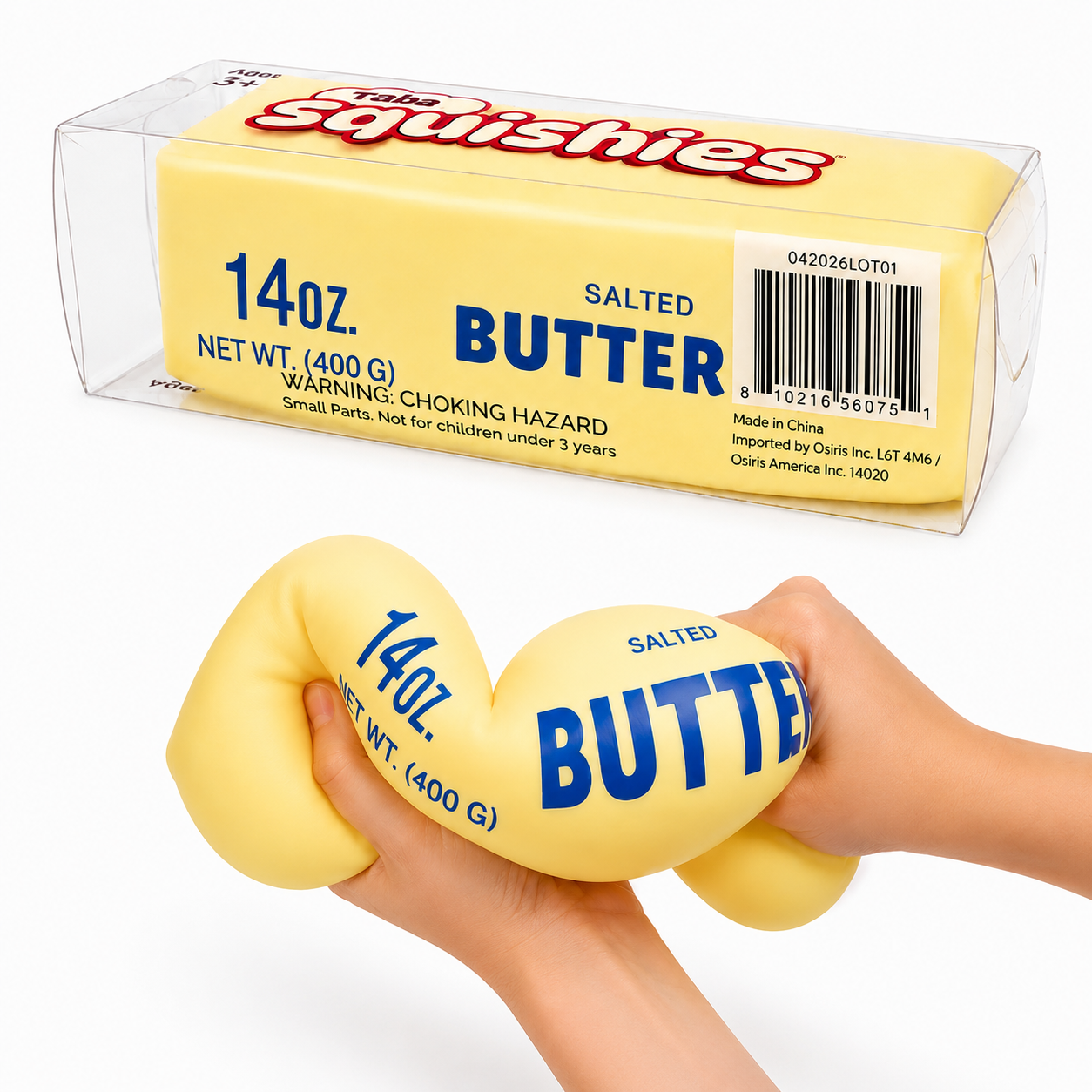 Giant Salted Butter Stick 10" Taba Squishy® Fidget Toy