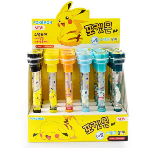 Pokémon Bubble Stamp + Ballpoint Pen + Bubble Wand