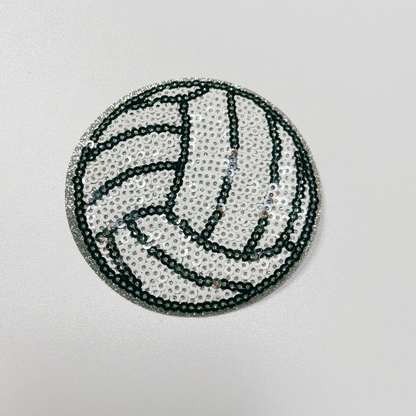 3" inch sequin Sports Balls (Basketball, Soccer, Baseball, Volleyball, Softball) -  Sequin Hat Patch