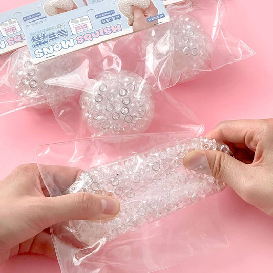 SNOW SQUISH – Clear Jelly Bead Stress Ball