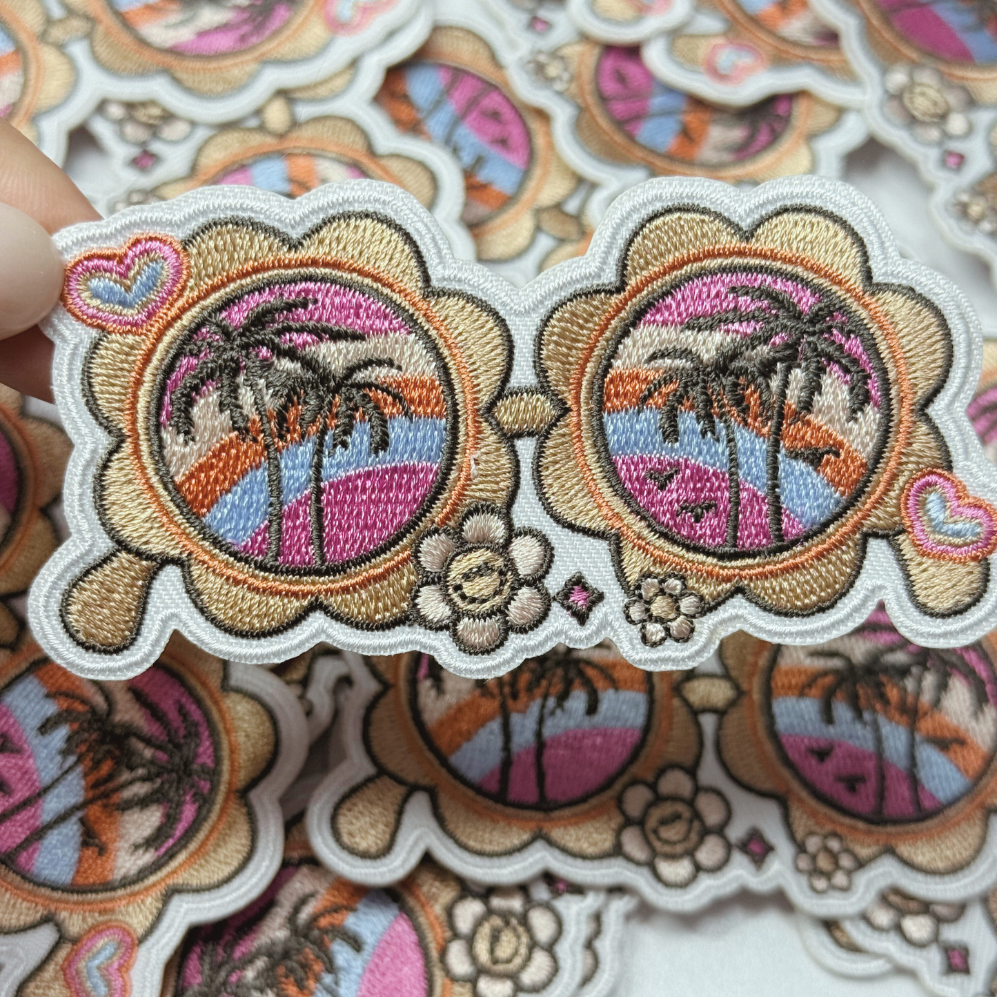 3.5" Groovy Sunglasses   -  Embroidered Hat Patch