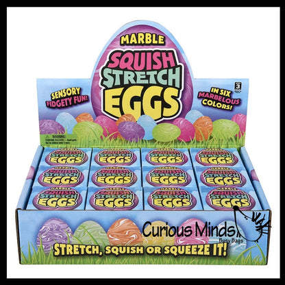1 Easter Egg Soft Squishy Doh Ball - Marbled Egg Shaped