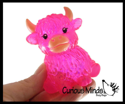 Highland Cow Shaped Ball - Thick Glue/Gel Syrup Molasses Stretch Ball Maltose- Ultra Squishy and Moldable Slow Rise Relaxing Sensory Fidget Stress Toy